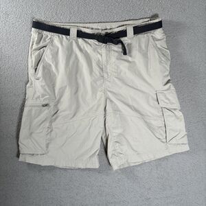 Columbia‎ Omni shade Cargo Shorts Men’s Size 38 Tan Belted Lightweight